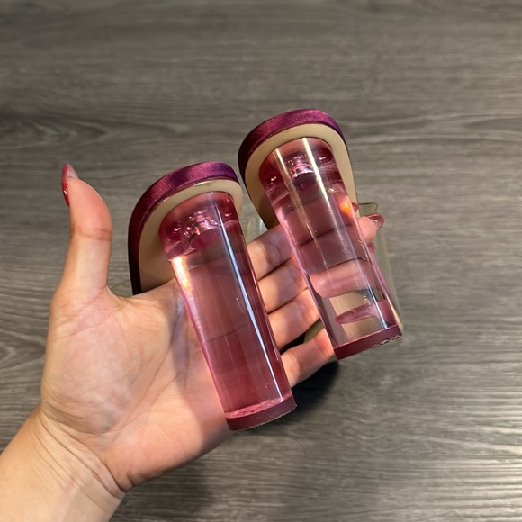 ZARA Pink Acrylic Heels - Picture 6 of 7